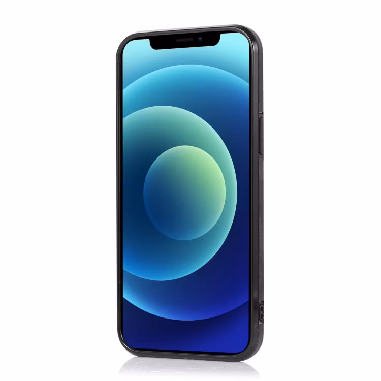 iPhone 14 Pro - Solid® Stöttåligt Läderskal med 3 kortfack Svart