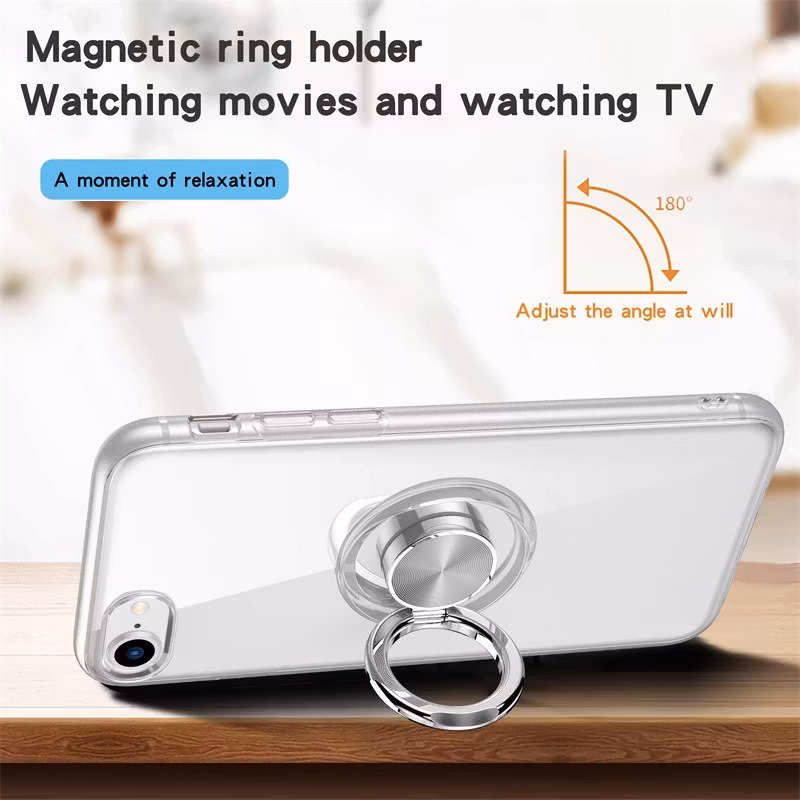 Stötdämpande Transparent Silikon Skal Ringhållare Nordic® iPhone 7/8/SE/XS/XR