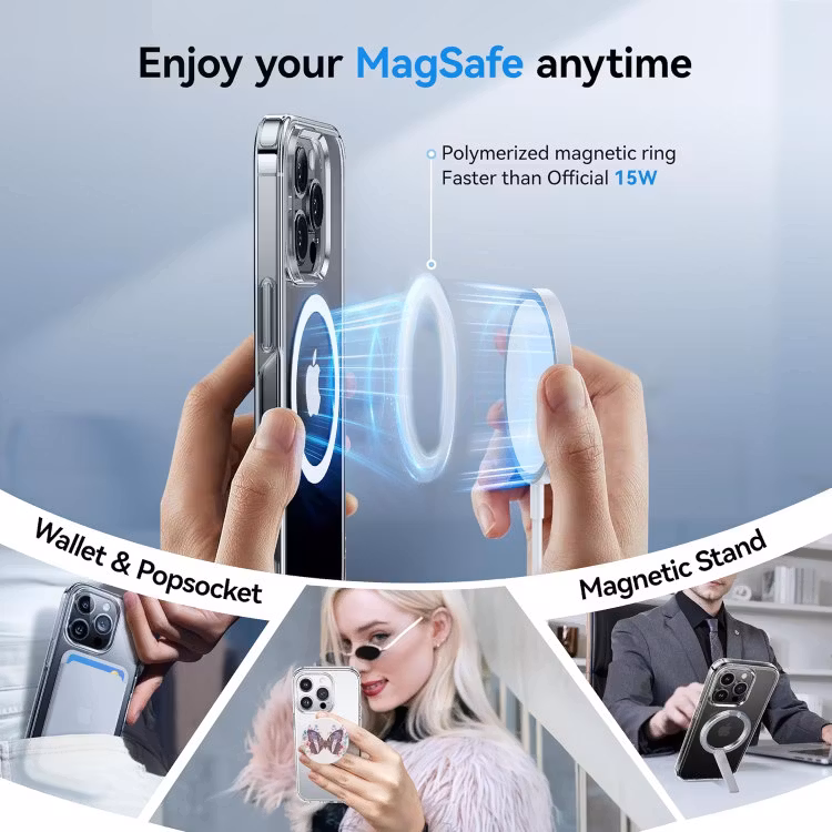 iPhone 15 Pro - Magsafe Stötdämpande Skal Transparent