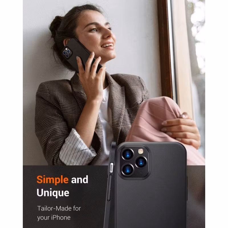 iPhone 15 Pro - Ultratunt Stöttåligt Skal Gummibelagt Nordic® Mattsvart