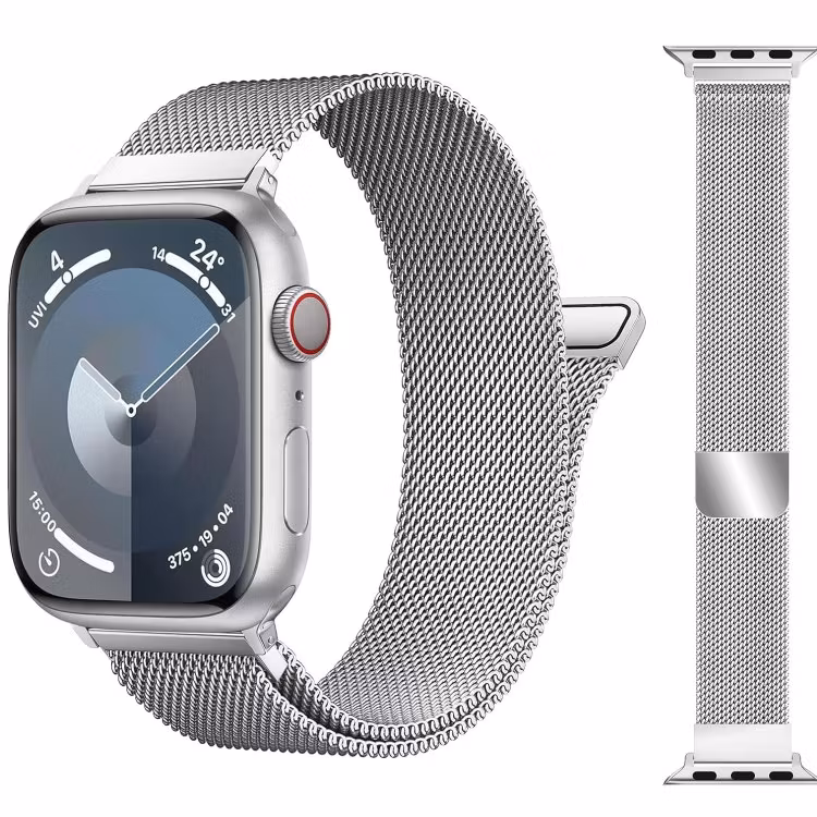 Armband Milanese Loop Kompatibelt Apple Watch 42/44/45 mm Silver