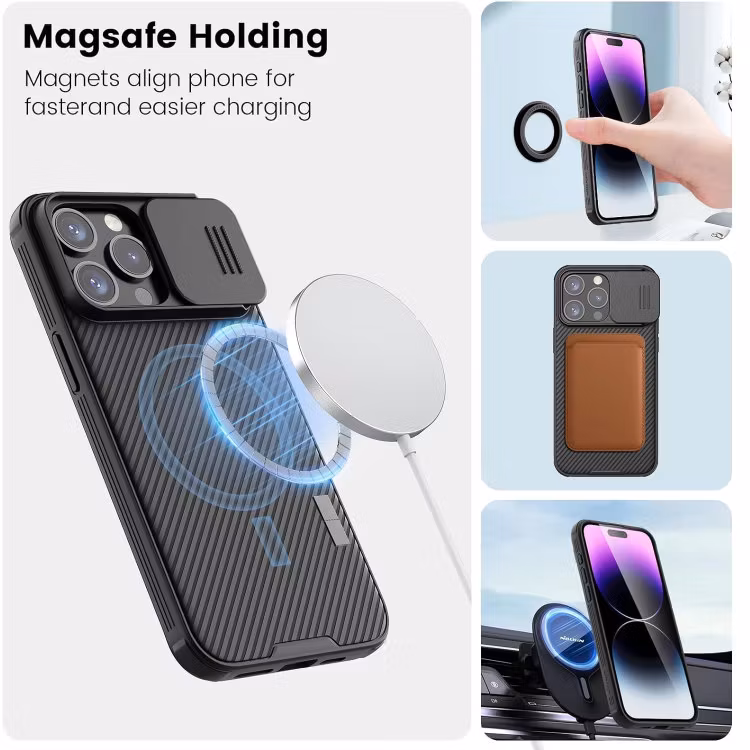 iPhone 13 Pro Max - Magsafe Camshield Skal Kameraskydd Svart