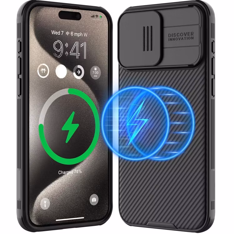 iPhone 13 Pro Max - Magsafe Camshield Skal Kameraskydd Svart