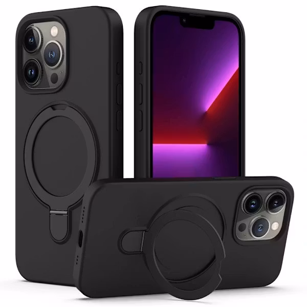 iPhone 14 Pro Max - Magsafe Skal med Kickstand Stöttåligt Svart