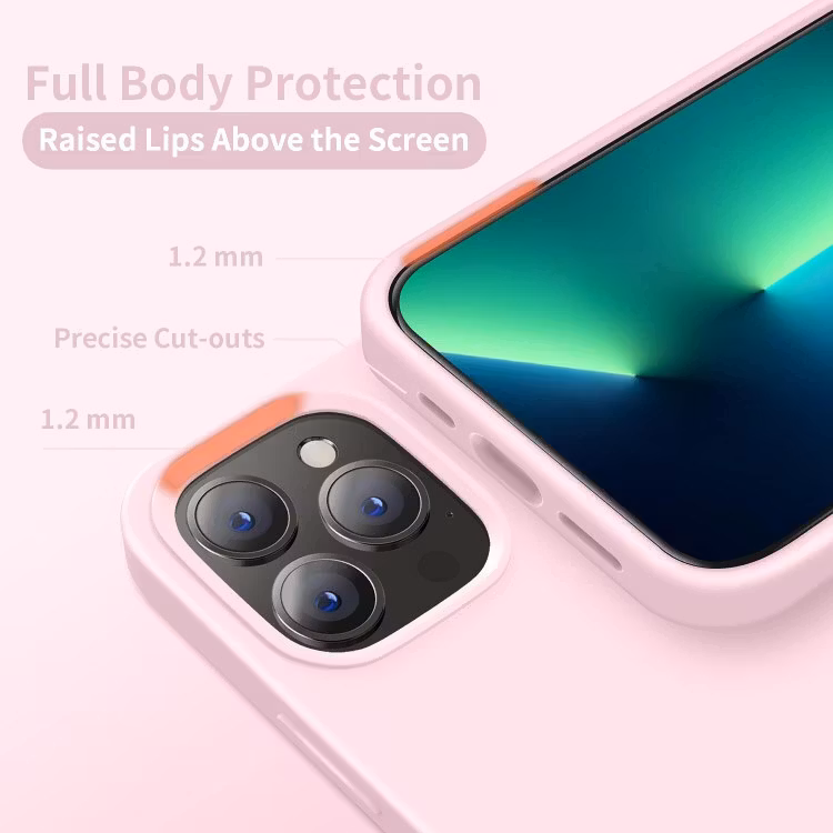 iPhone 14 Pro - Gummibelagt Silikon Skal Skin Pro® Rosa