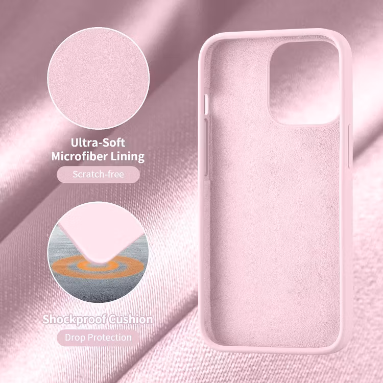 iPhone 14 Pro - Gummibelagt Silikon Skal Skin Pro® Rosa