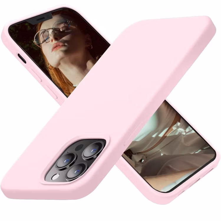 iPhone 14 Pro - Gummibelagt Silikon Skal Skin Pro® Rosa