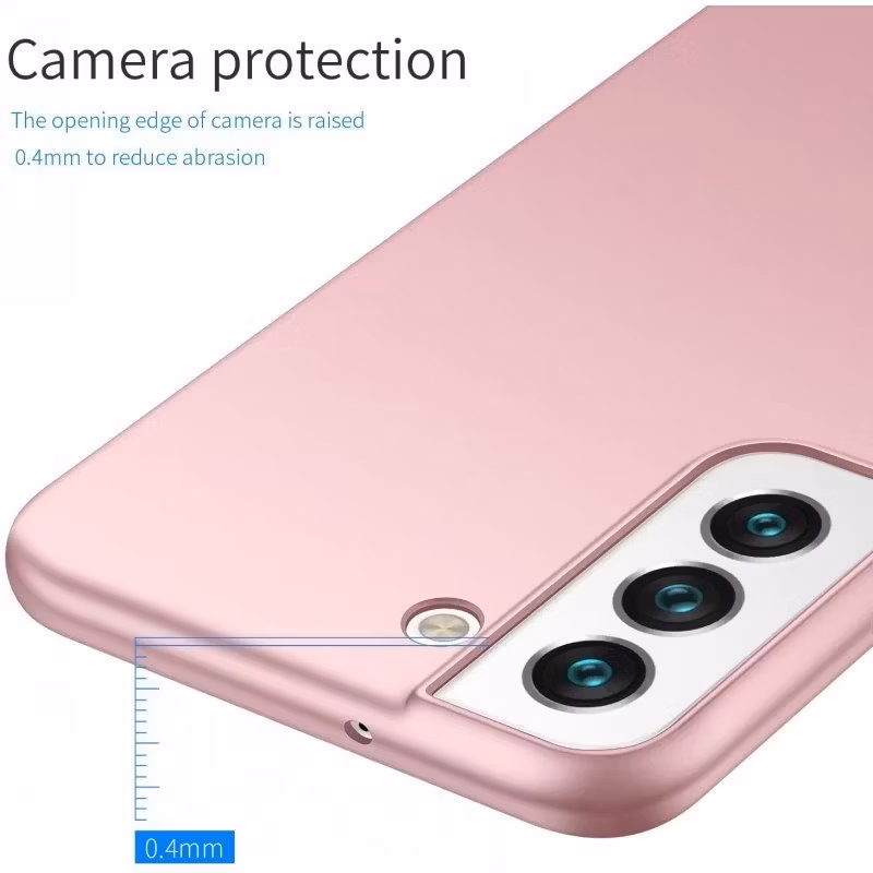 Samsung S22 - Ultratunt Stöttåligt Skal Gummibelagt Nordic® Roséguld