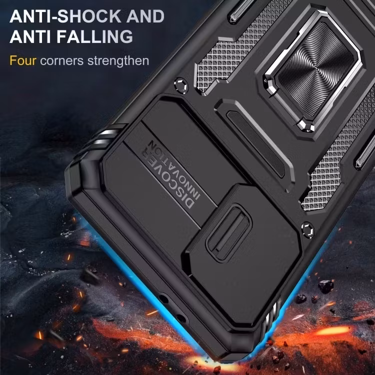 Samsung S25 - Skal CamShield / Kameraskydd Kickstand Svart