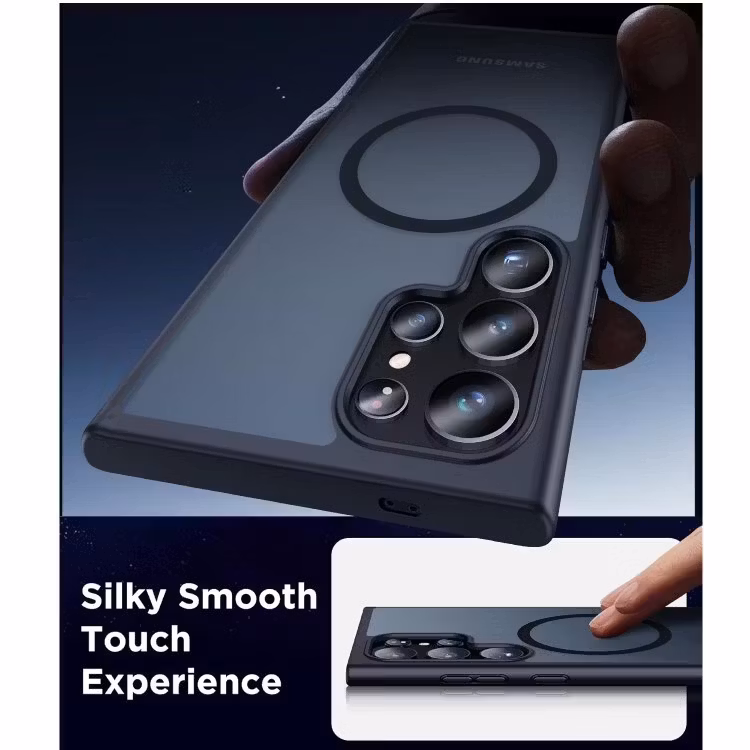 Samsung S25 Ultra - Skal MagSafe Stötdämpande Frostad Matt Svart