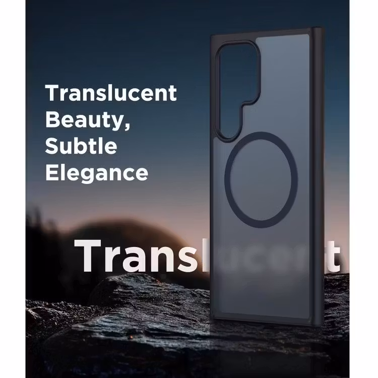 Samsung S25 Ultra - Skal MagSafe Stötdämpande Frostad Matt Svart