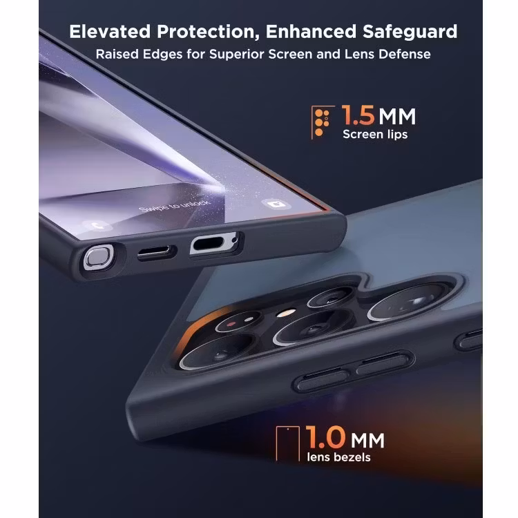 Samsung S25 Ultra - Skal MagSafe Stötdämpande Frostad Matt Svart