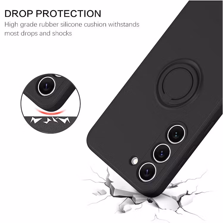 Samsung S24 - Välj Färg Silikonskal Magnetisk Ringhållare