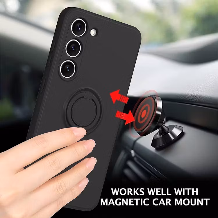 Samsung S24 - Välj Färg Silikonskal Magnetisk Ringhållare