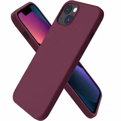 iPhone 13 - Gummibelagt Stöttåligt Silikon Skal Röd