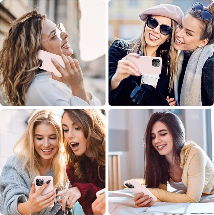 iPhone 13 Pro - Gummibelagt Silikon Skal Skin Pro® Rosa