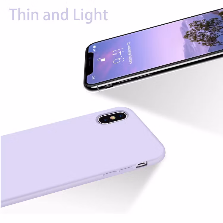 iPhone X/XS - Gummibelagt Stöttåligt Silikon Skal Lila