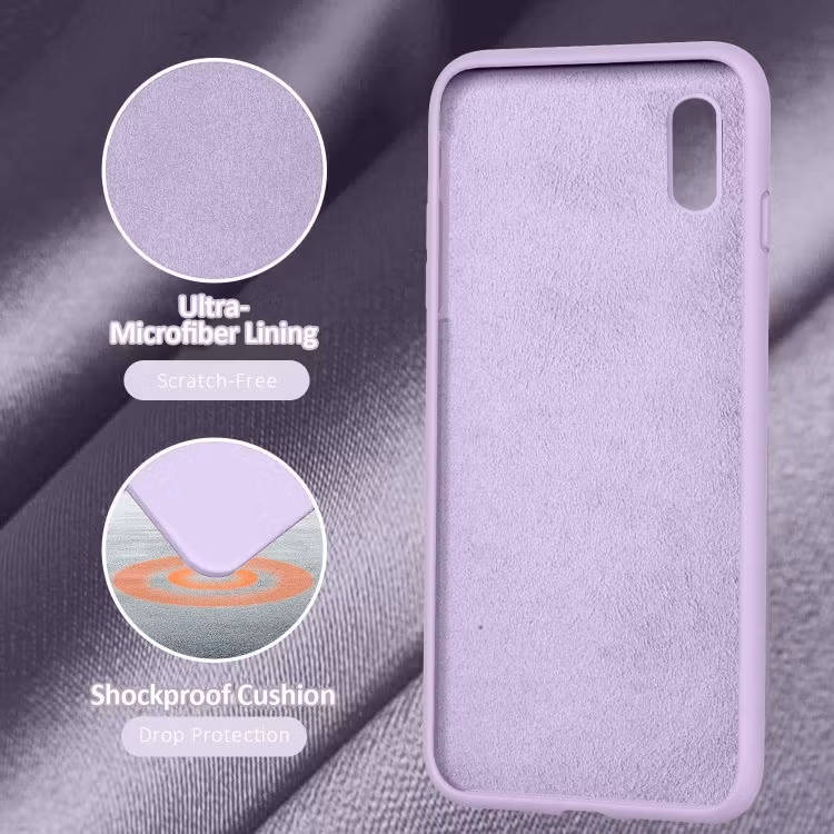 iPhone X/XS - Gummibelagt Stöttåligt Silikon Skal Lila