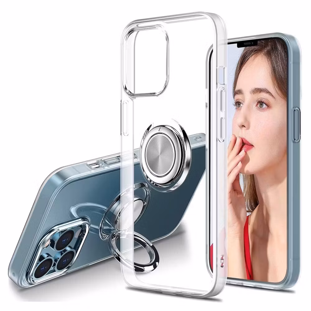 iPhone 15 - Skal med Ringhållare / Kickstand Transparent