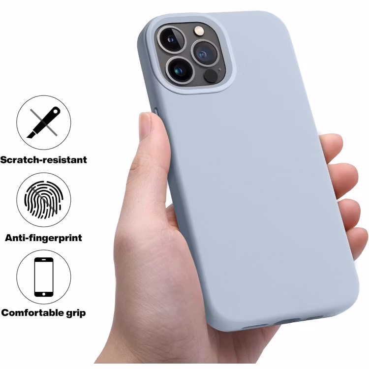 iPhone 14 Pro - Gummibelagt Silikon Skal Skin Pro® Ljus Blå