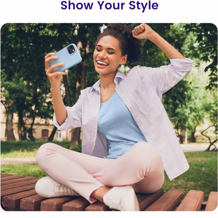 iPhone 14 Pro - Gummibelagt Silikon Skal Skin Pro® Ljus Blå