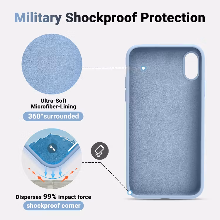 iPhone XR - Gummibelagt Silikon Skal Skin Pro® Ljus Blå