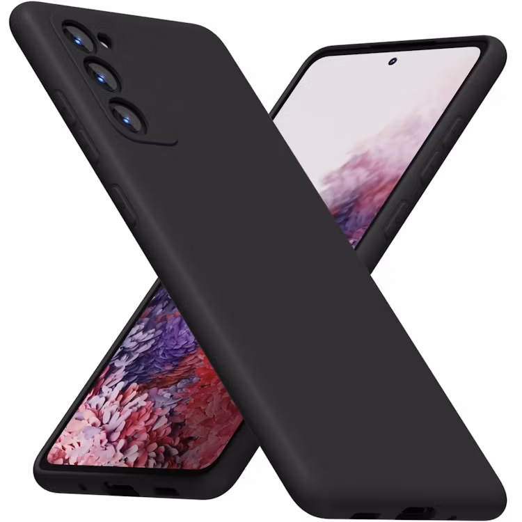 Samsung S20 FE - Gummibelagd Mattsvart Skal Kameraskydd Liquid Svart