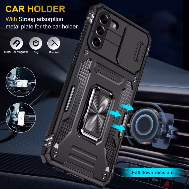 Samsung S24 - Skal CamShield / Kameraskydd Kickstand Svart