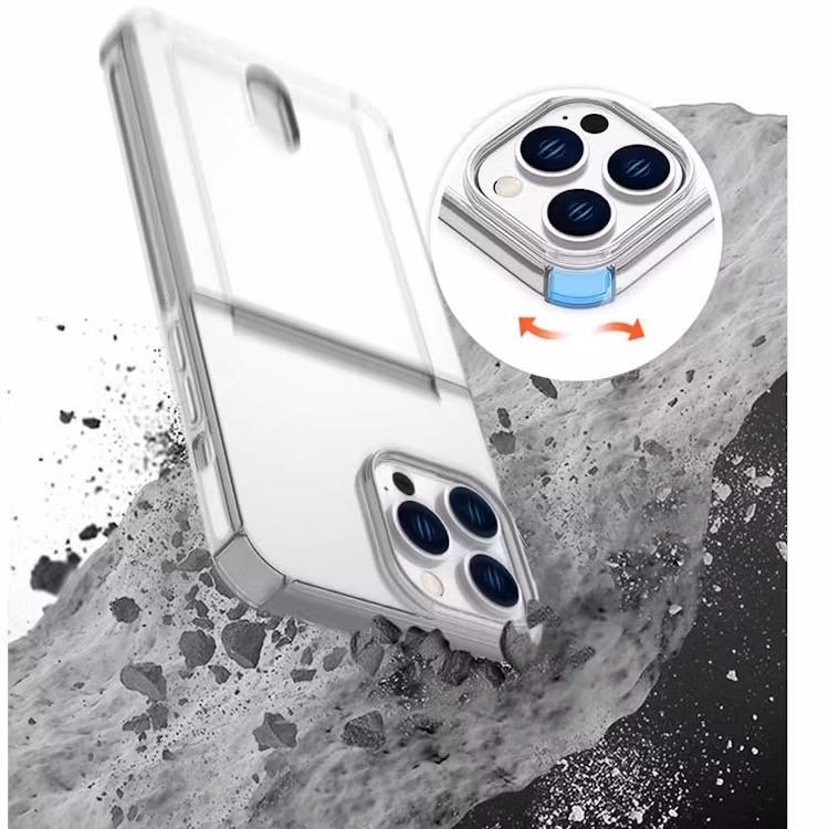 iPhone 12/12 Pro - Stöttåligt Skal med Kortfack Nordic® Transparent