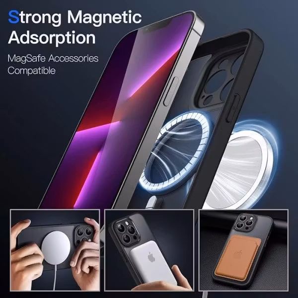 iPhone 16 Pro - Skal MagSafe Kameraskydd Frostad Matt Svart