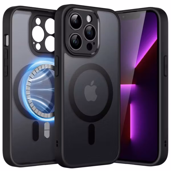 iPhone 16 Pro - Skal MagSafe Kameraskydd Frostad Matt Svart