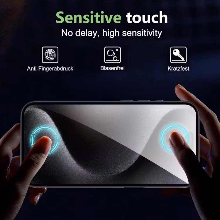 iPhone 16 - (2-Pack) Skärmskydd Premium med Installationsram