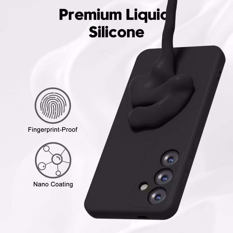 Samsung S22 - Gummibelagt Stöttåligt Silikon Skal Svart