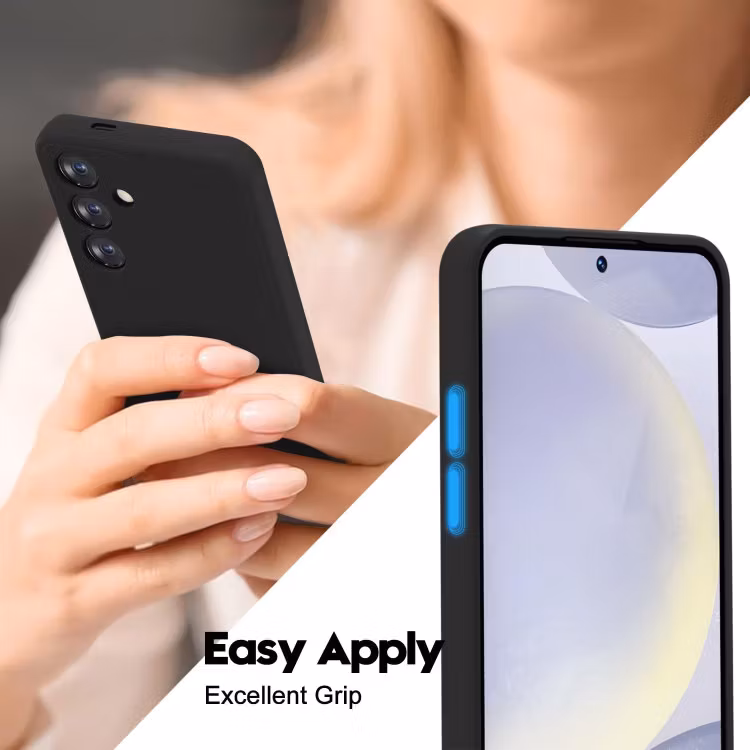 Samsung S22 - Gummibelagt Stöttåligt Silikon Skal Svart