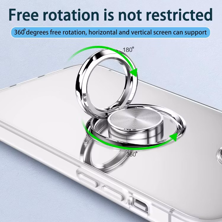 iPhone 13 - Stötdämpande Skal med Kickstand Ringhållare Transparent