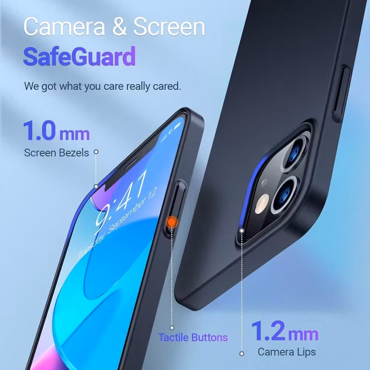 iPhone 11 - Ultratunt Stöttåligt Skal Gummibelagt Mattsvart