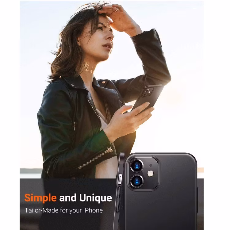 iPhone 11 - Ultratunt Stöttåligt Skal Gummibelagt Mattsvart