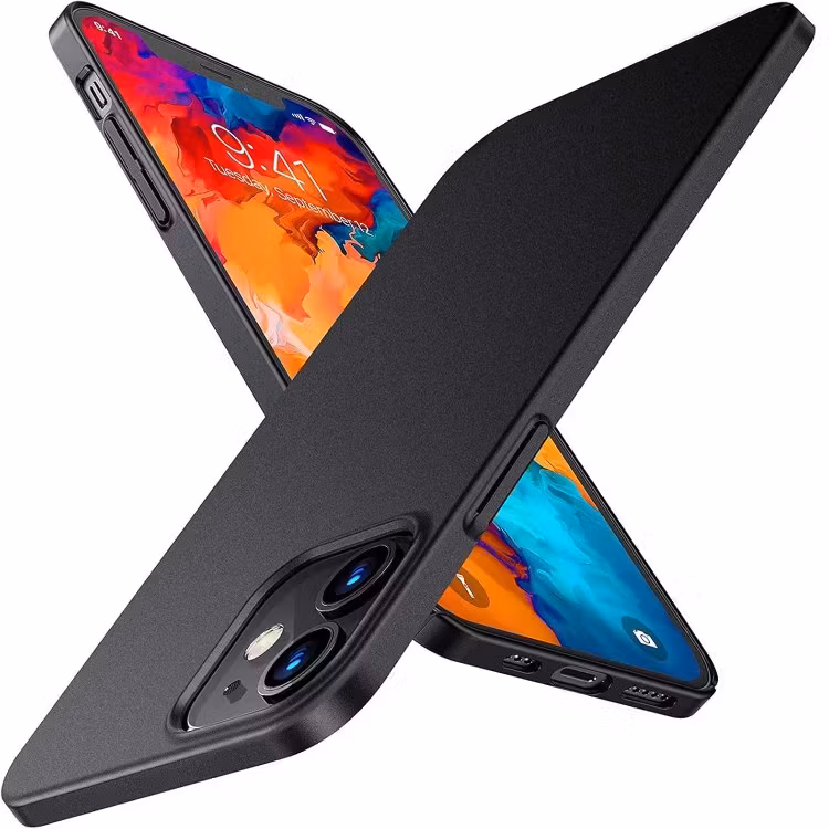 iPhone 11 - Ultratunt Stöttåligt Skal Gummibelagt Mattsvart