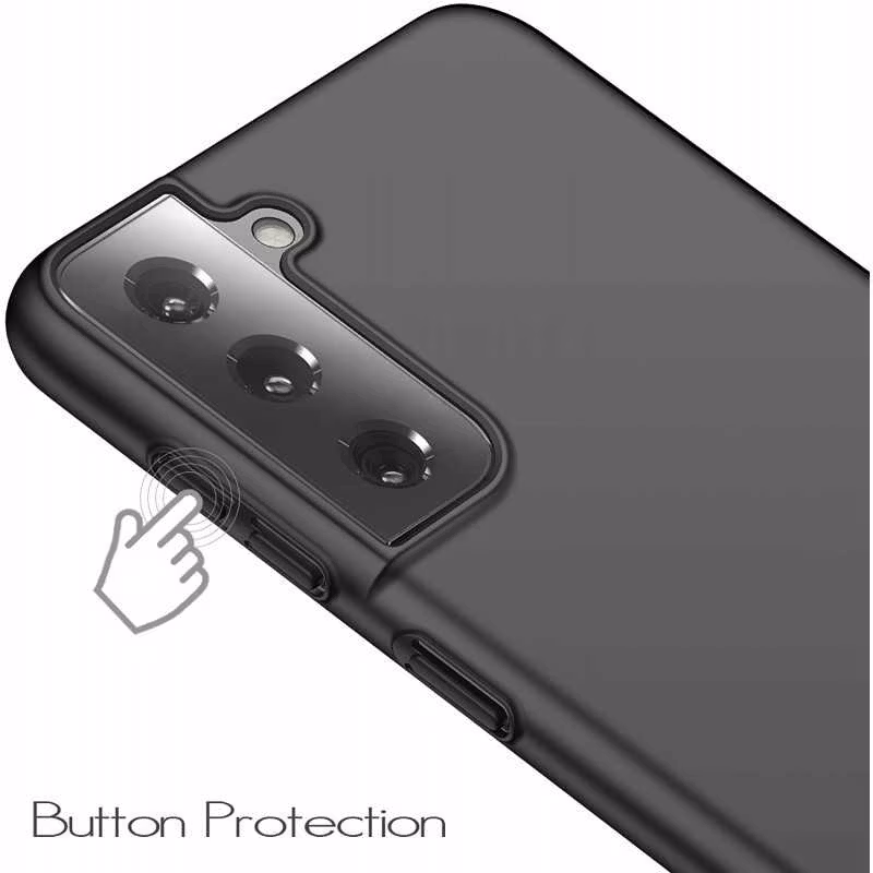 Samsung S23 - Ultratunt Stöttåligt Skal Gummibelagt Mattsvart