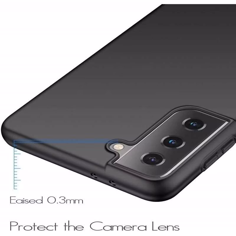 Samsung S23 - Ultratunt Stöttåligt Skal Gummibelagt Mattsvart