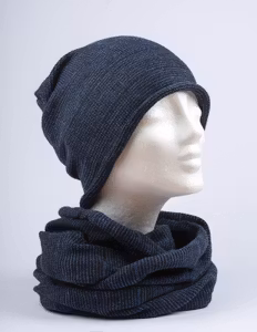 Halsduk slätstickad lång