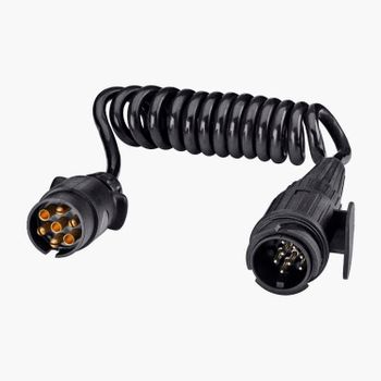 Adapterkabel släpvagn 7-polig + 13-polig 1,5m