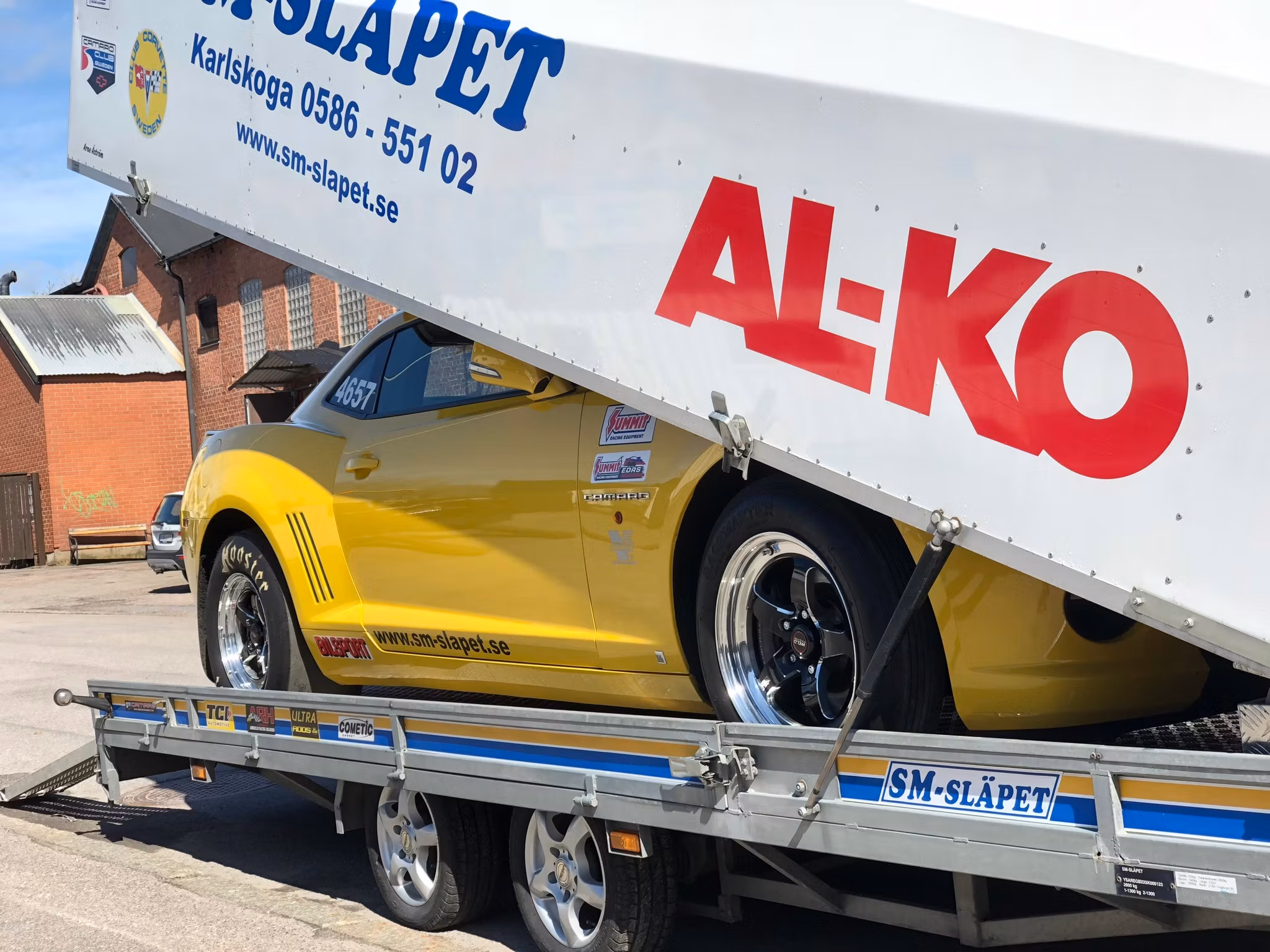 🚛 SM-SLÄPET BILTRANSPORT MED KÅPA – HYDRALTIPP 🚛