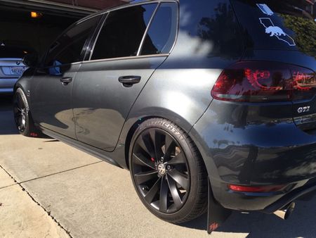 Volkswagen mud flaps with nice wheels