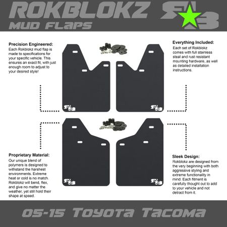 Toyota Tacoma mud flaps 2005 - 2015