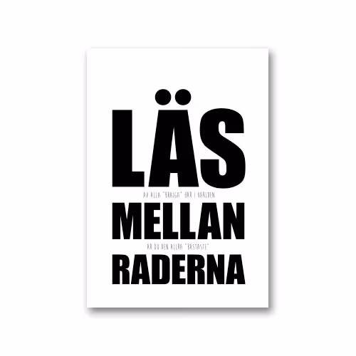 Vykort: Mellan raderna