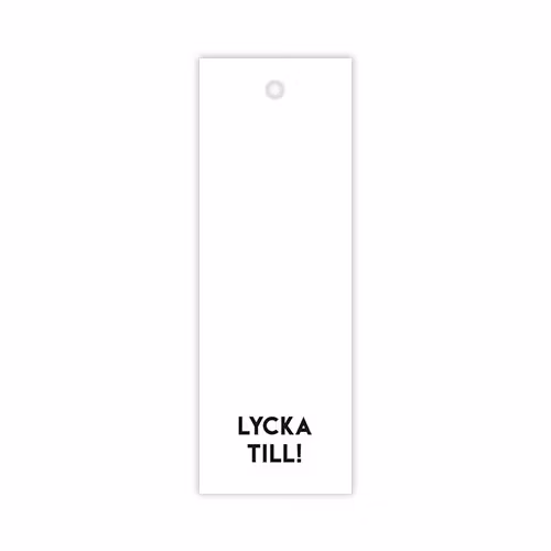 Hangtag: Lycka till
