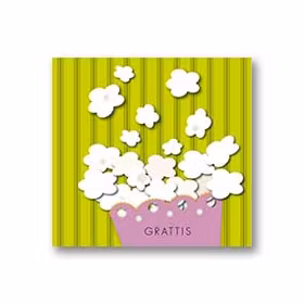 Gratulationskort: Popcorn