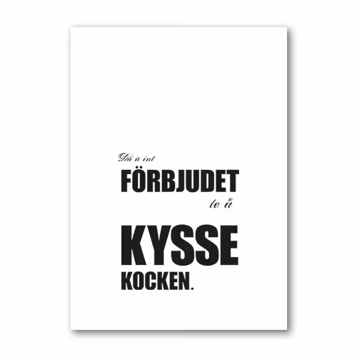 Poster: Kyss kocken