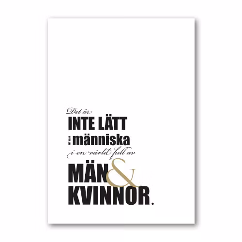 Poster: Män & kvinnor